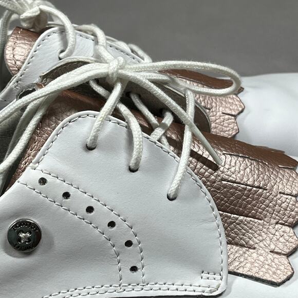 FootJoy Women's Size 10M Sport Retro Golf Shoes Spikeless White Rose Gold EUC - Picture 8 of 16